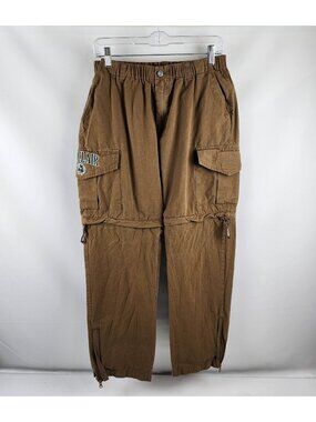 Sinclair Pants Mens Medium Convertible Cargo Brown Ankle Zip Pants (30x30)